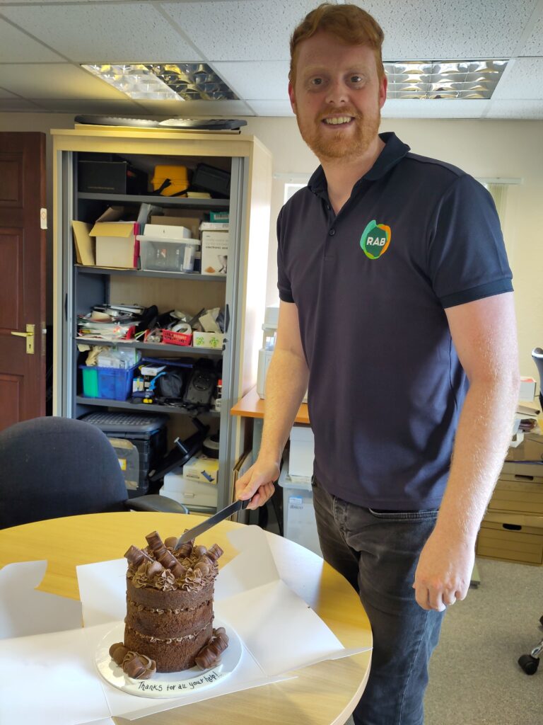 Celebratory Chocolate Cake From Contented Customer! - RAB Consultants